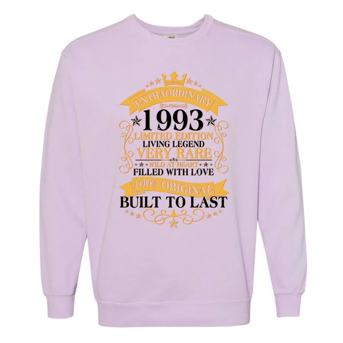 Extraordinary 1993 Limited Edition Built To Last 30th Birthday Garment-Dyed Sweatshirt