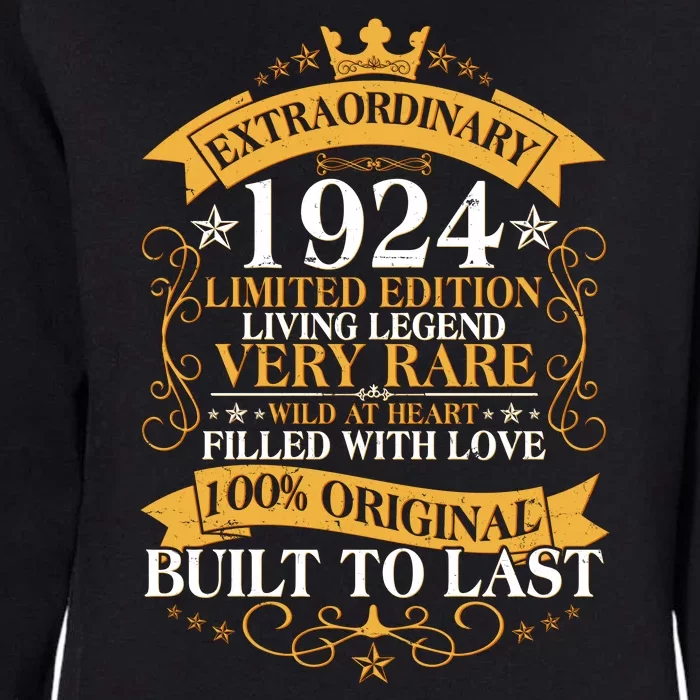 Extraordinary 1924 Limited Edition Built To Last 100th Birthday Womens California Wash Sweatshirt