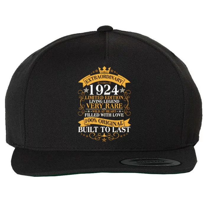 Extraordinary 1924 Limited Edition Built To Last 100th Birthday Wool Snapback Cap