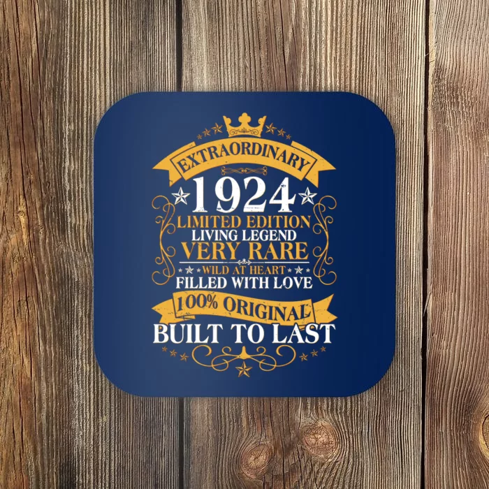 Extraordinary 1924 Limited Edition Built To Last 100th Birthday Coaster