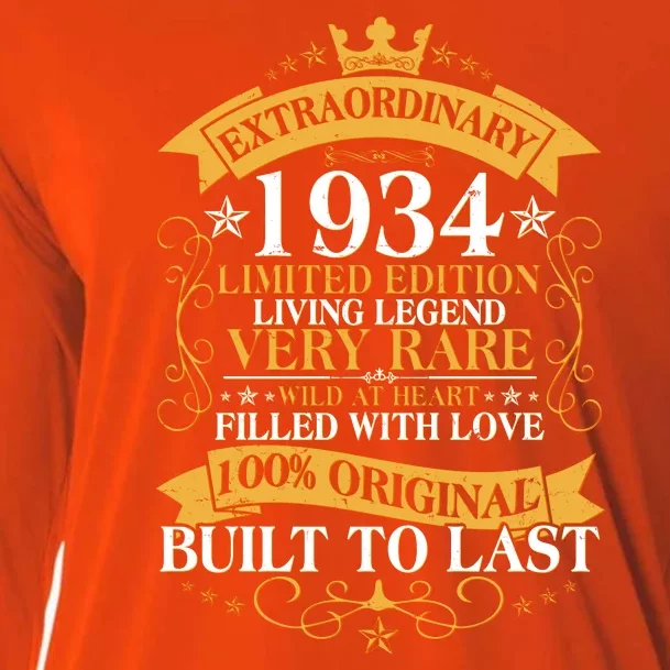 Extraordinary 1934 Limited Edition Built To Last 90th Birthday Cooling Performance Long Sleeve Crew