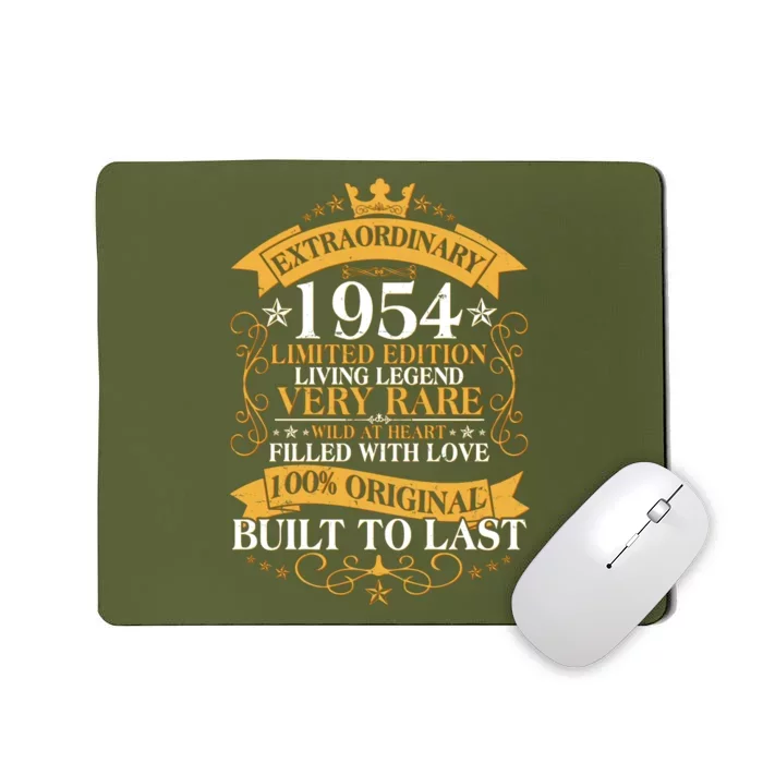 Extraordinary 1954 Limited Edition Built To Last 70th Birthday Mousepad