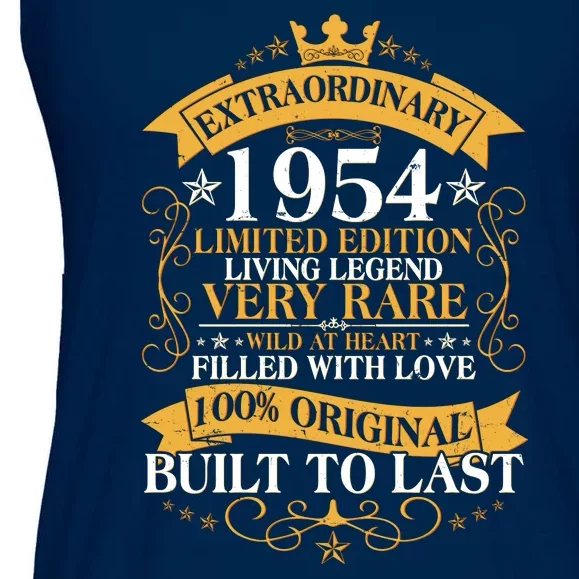 Extraordinary 1954 Limited Edition Built To Last 70th Birthday Ladies Essential Flowy Tank