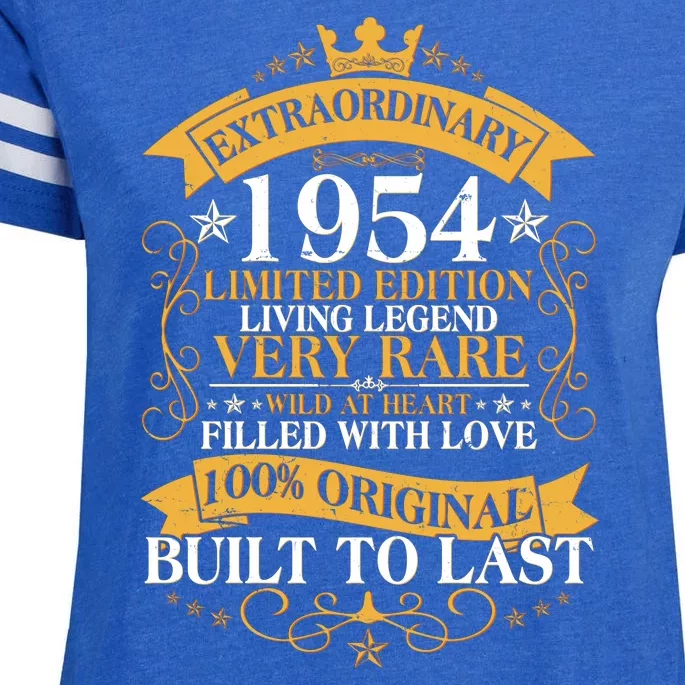 Extraordinary 1954 Limited Edition Built To Last 70th Birthday Enza Ladies Jersey Football T-Shirt