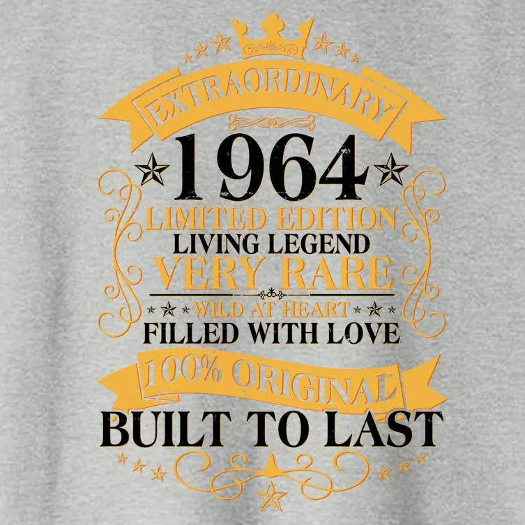 Extraordinary 1964 Limited Edition Built To Last 60th Birthday Women's Crop Top Tee