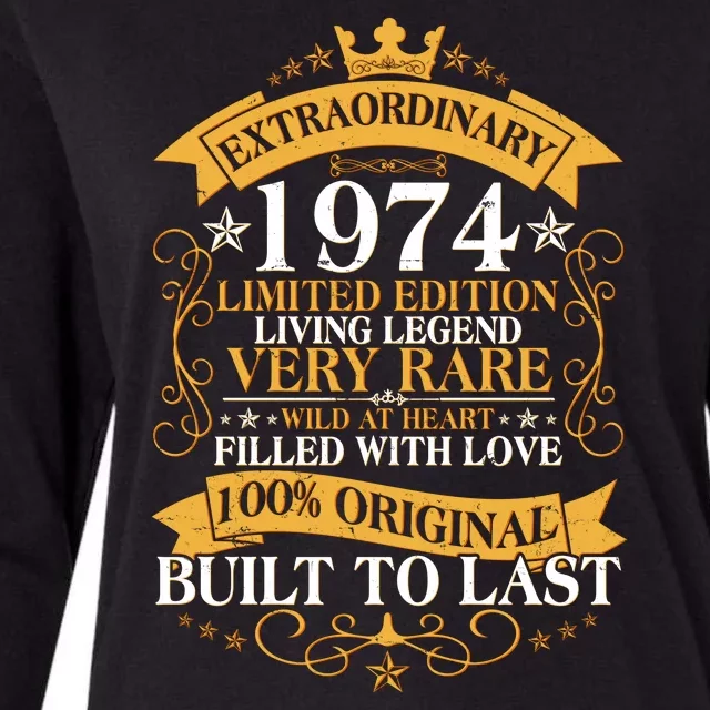 Extraordinary 1974 Limited Edition Built To Last 50th Birthday Womens Cotton Relaxed Long Sleeve T-Shirt