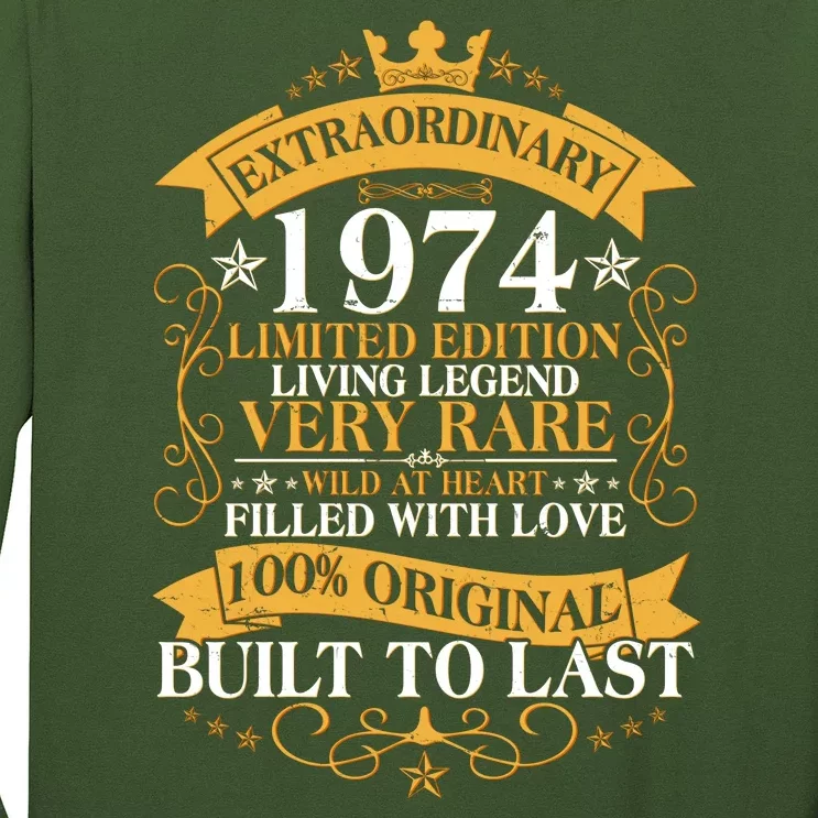 Extraordinary 1974 Limited Edition Built To Last 50th Birthday Long Sleeve Shirt