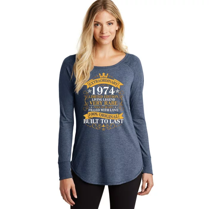 Extraordinary 1974 Limited Edition Built To Last 50th Birthday Women's Perfect Tri Tunic Long Sleeve Shirt