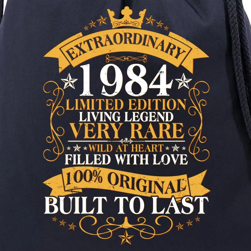 Extraordinary 1984 Limited Edition Built To Last 40th Birthday Drawstring Bag