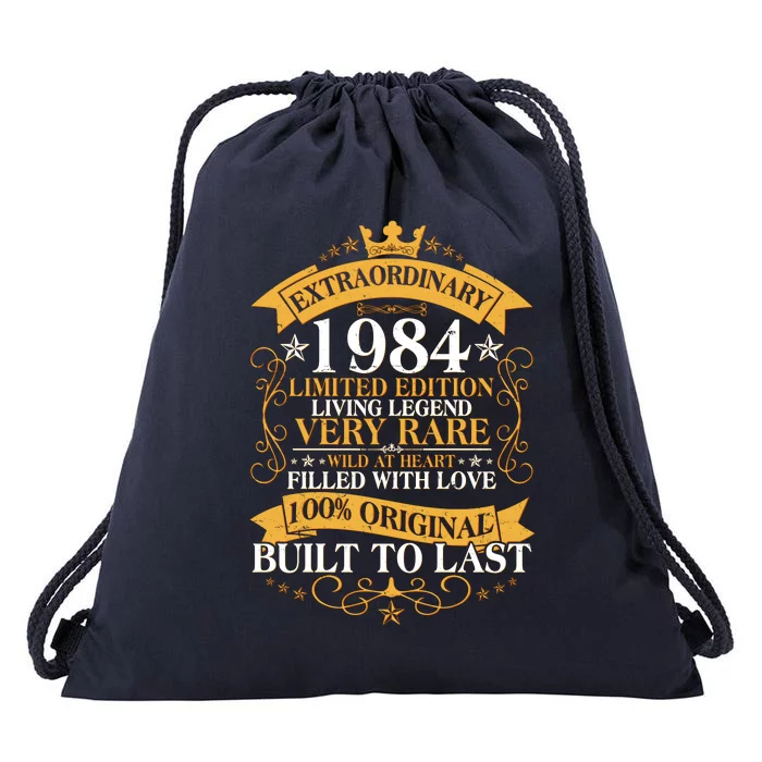 Extraordinary 1984 Limited Edition Built To Last 40th Birthday Drawstring Bag