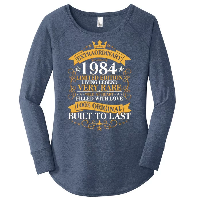 Extraordinary 1984 Limited Edition Built To Last 40th Birthday Women's Perfect Tri Tunic Long Sleeve Shirt