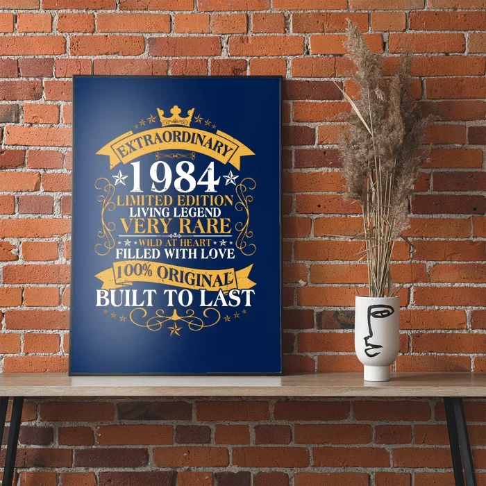 Extraordinary 1984 Limited Edition Built To Last 40th Birthday Poster