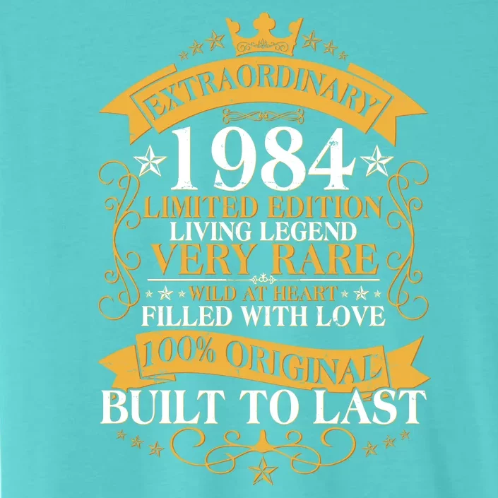 Extraordinary 1984 Limited Edition Built To Last 40th Birthday ChromaSoft Performance T-Shirt