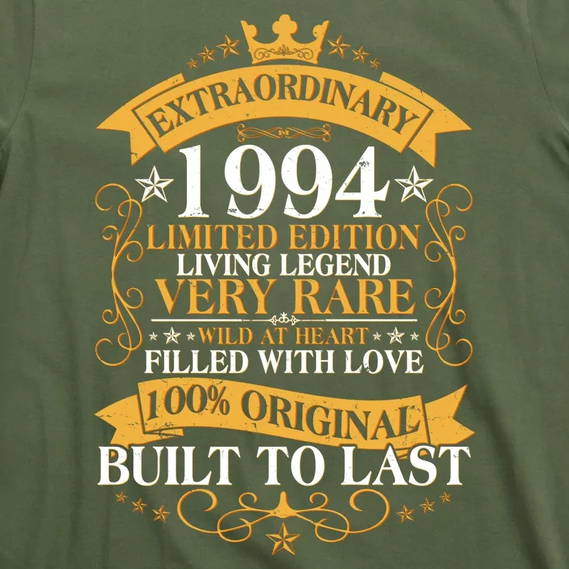 Extraordinary 1994 Limited Edition Built To Last 30th Birthday T-Shirt