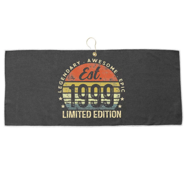 Est 1999 Limited Edition 24th Birthday Vintage 24 Year Old Large Microfiber Waffle Golf Towel