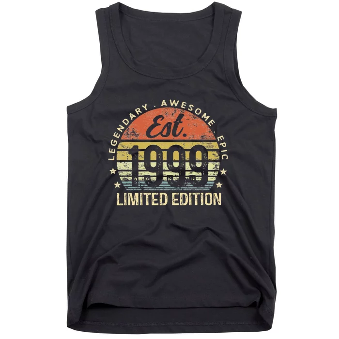 Est 1999 Limited Edition 24th Birthday Vintage 24 Year Old Tank Top