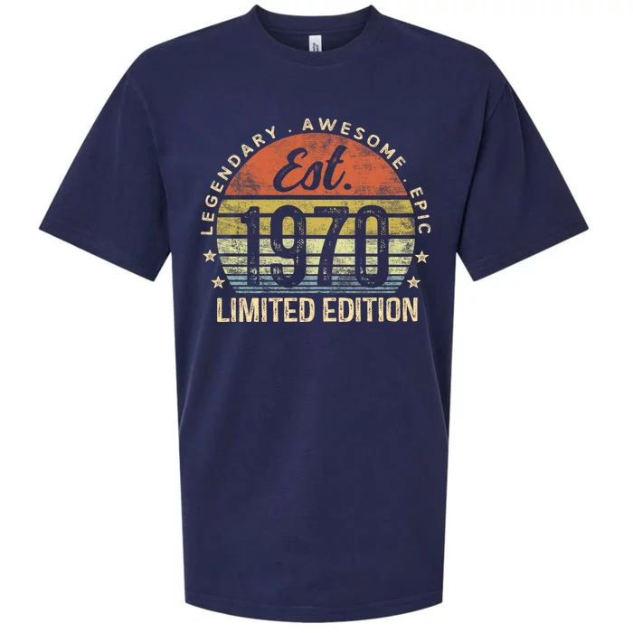 Est 1970 Limited Edition 54th Birthday Vintage 54 Year Old Born In 1970 Establ Sueded Cloud Jersey T-Shirt