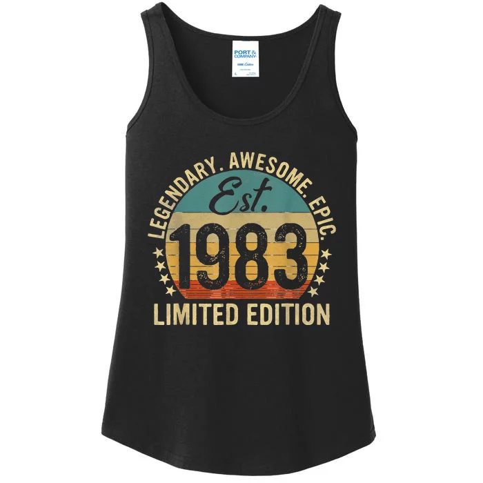 Est 1983 Vintage 1983 Limited Edition 40th Birthday Ladies Essential Tank