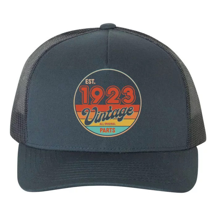 Est 1923 Vintage All Original Parts 100th Birthday Emblem Yupoong Adult 5-Panel Trucker Hat