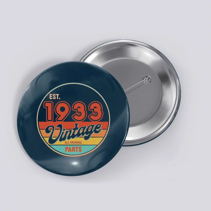 Est 1933 Vintage All Original Parts 90th Birthday Emblem Button