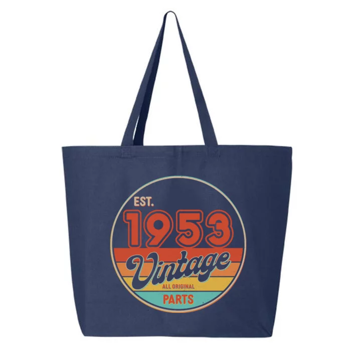 Est 1953 Vintage All Original Parts 70th Birthday Emblem 25L Jumbo Tote