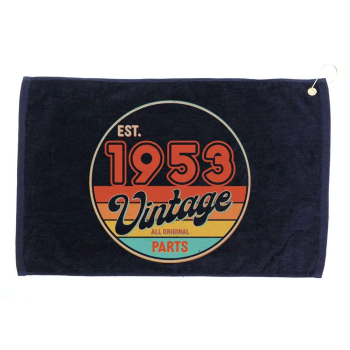 Est 1953 Vintage All Original Parts 70th Birthday Emblem Grommeted Golf Towel