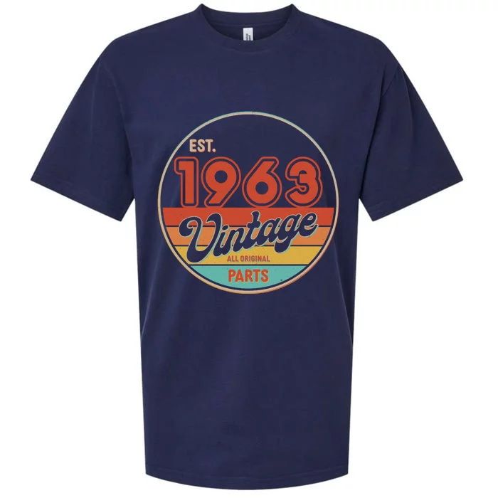 Est 1963 Vintage All Original Parts 60th Birthday Emblem Sueded Cloud Jersey T-Shirt