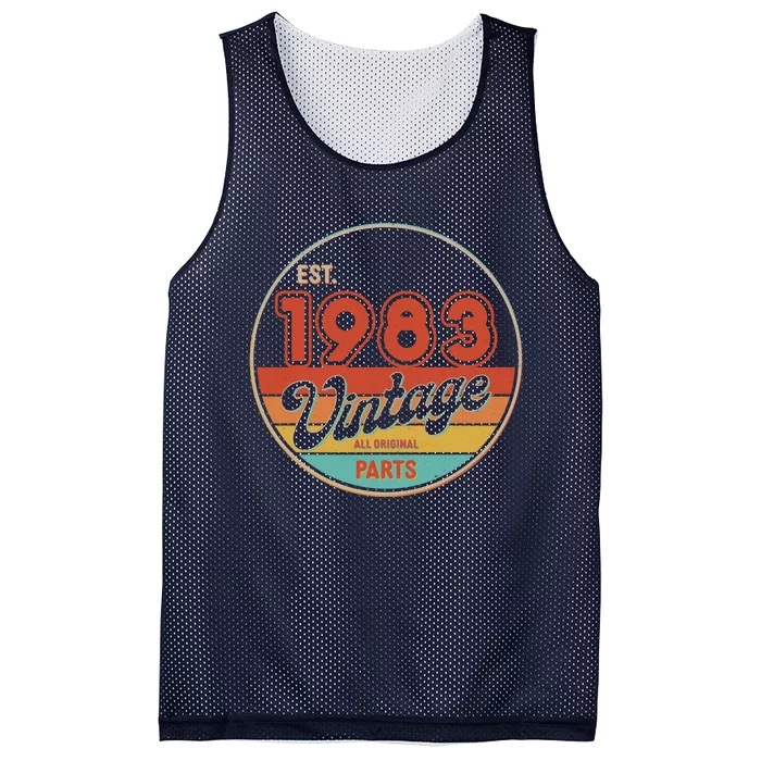 Est 1983 Vintage All Original Parts 40th Birthday Emblem Mesh Reversible Basketball Jersey Tank