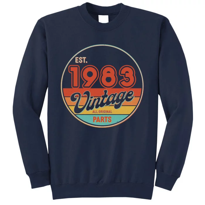 Est 1983 Vintage All Original Parts 40th Birthday Emblem Tall Sweatshirt