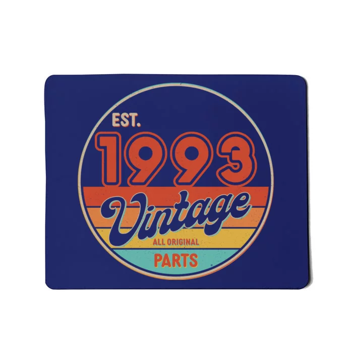 Est 1993 Vintage All Original Parts 30th Birthday Emblem Mousepad