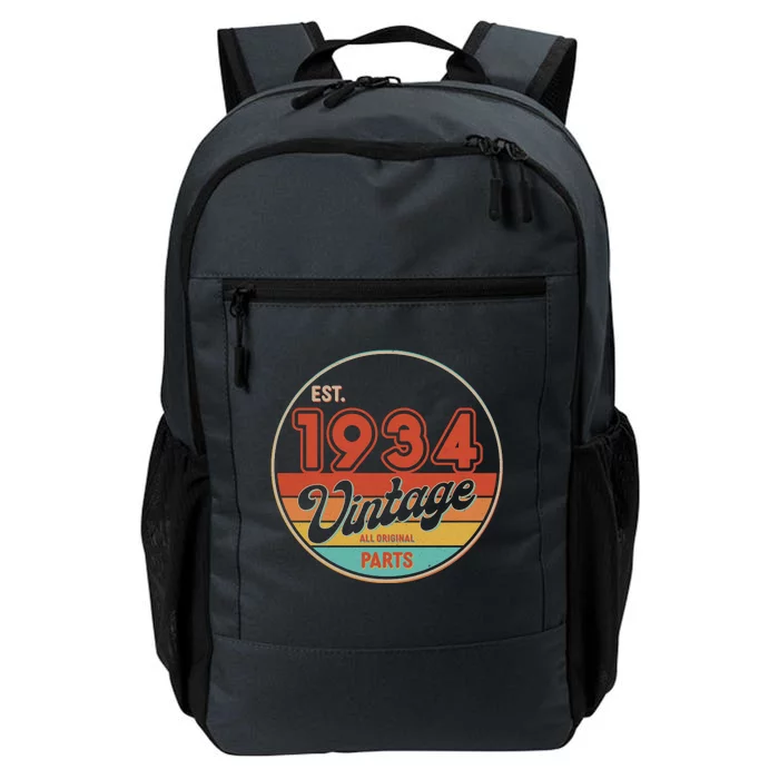 Est 1934 Vintage All Original Parts 90th Birthday Emblem Daily Commute Backpack