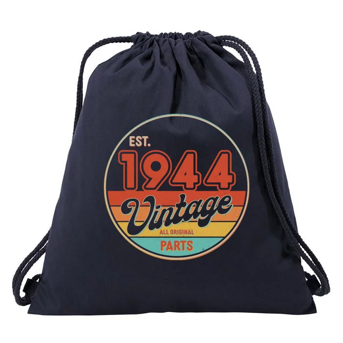 Est 1944 Vintage All Original Parts 80th Birthday Emblem Drawstring Bag