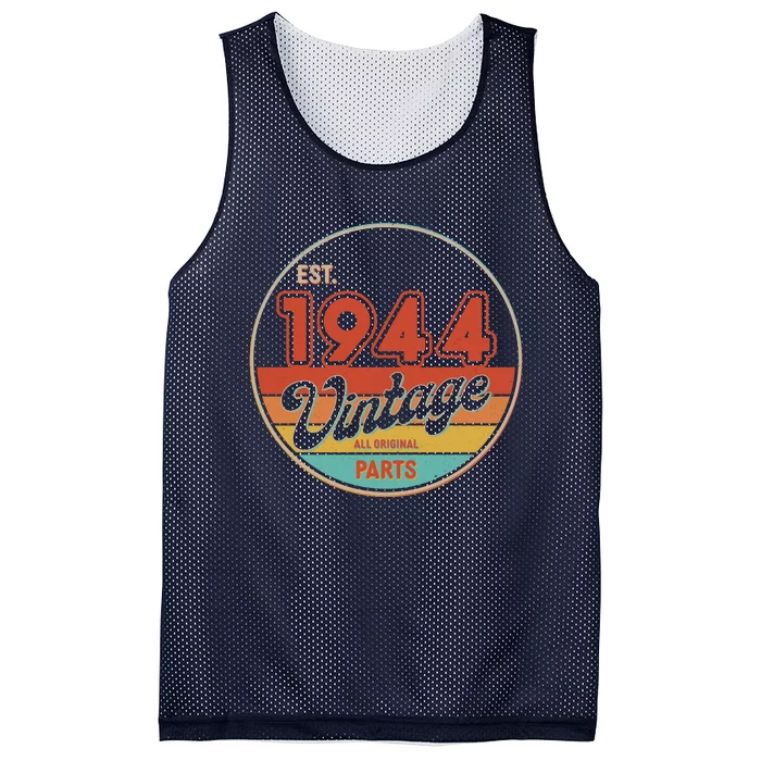 Est 1944 Vintage All Original Parts 80th Birthday Emblem Mesh Reversible Basketball Jersey Tank