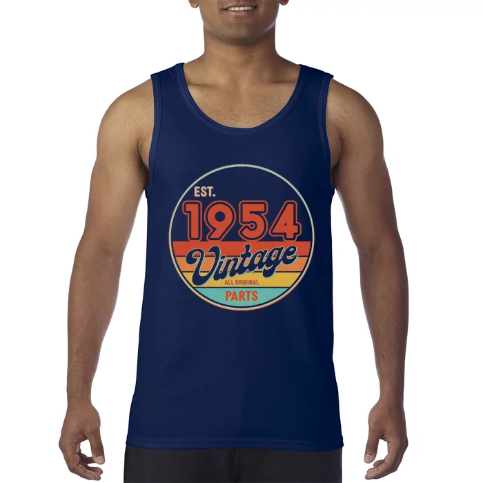 Est 1954 Vintage All Original Parts 70th Birthday Emblem Tank Top