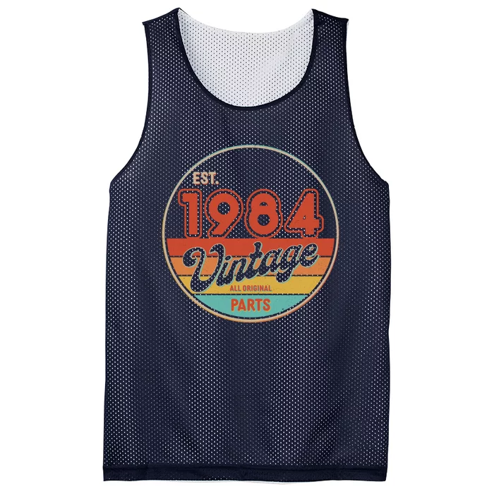 Est 1984 Vintage All Original Parts 40th Birthday Emblem Mesh Reversible Basketball Jersey Tank