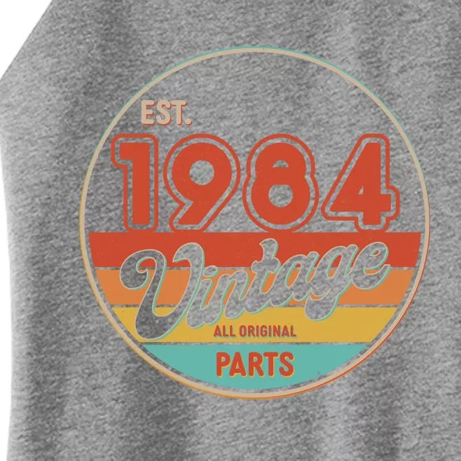 Est 1984 Vintage All Original Parts 40th Birthday Emblem Women’s Perfect Tri Rocker Tank