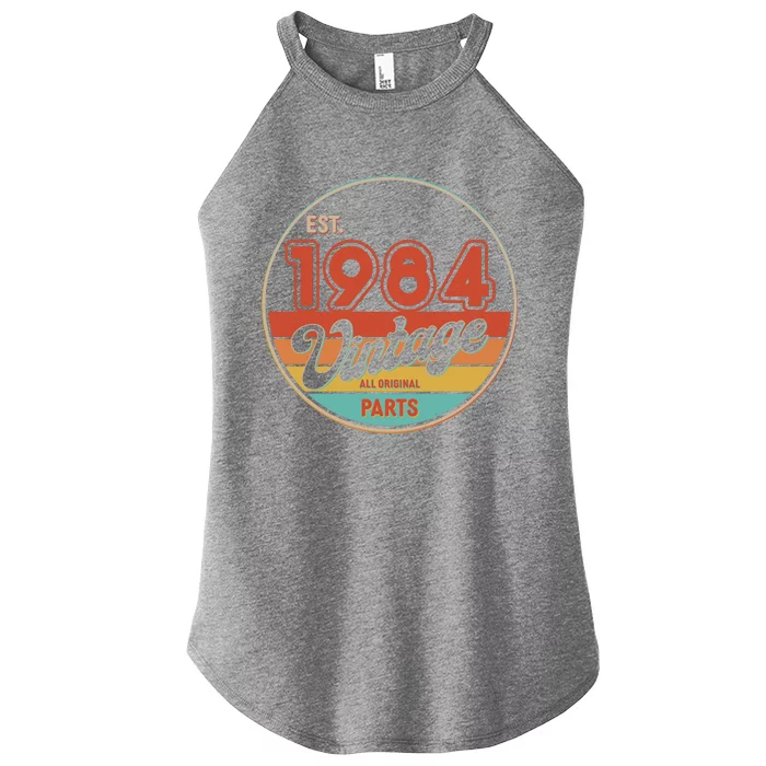 Est 1984 Vintage All Original Parts 40th Birthday Emblem Women’s Perfect Tri Rocker Tank