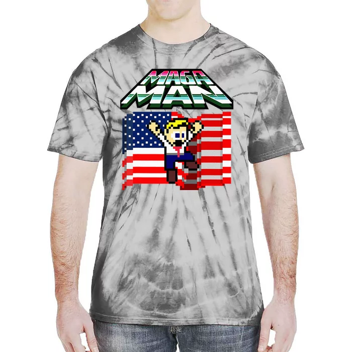 Election 2024 American Flag Maga Man Tie-Dye T-Shirt