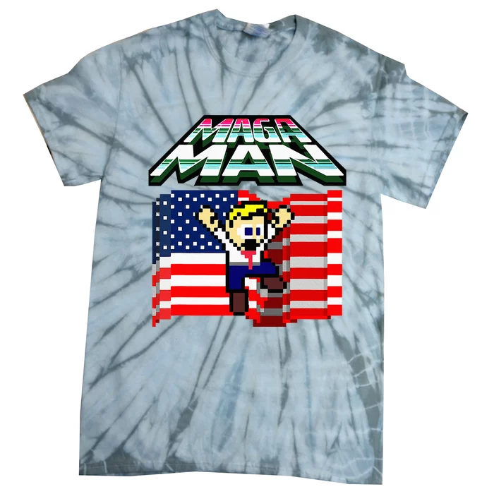 Election 2024 American Flag Maga Man Tie-Dye T-Shirt