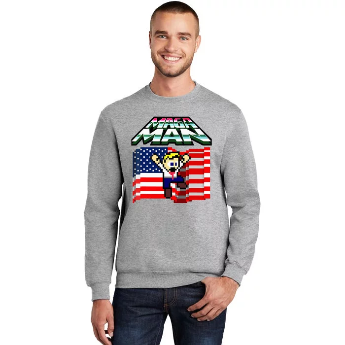 Election 2024 American Flag Maga Man Tall Sweatshirt