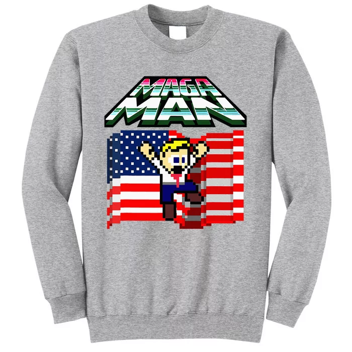 Election 2024 American Flag Maga Man Tall Sweatshirt