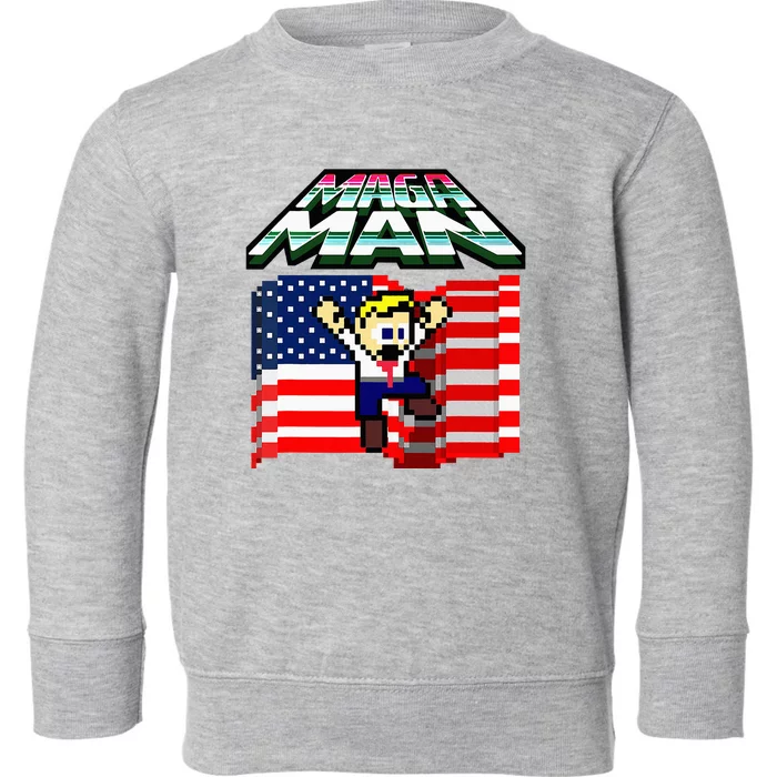 Election 2024 American Flag Maga Man Toddler Sweatshirt