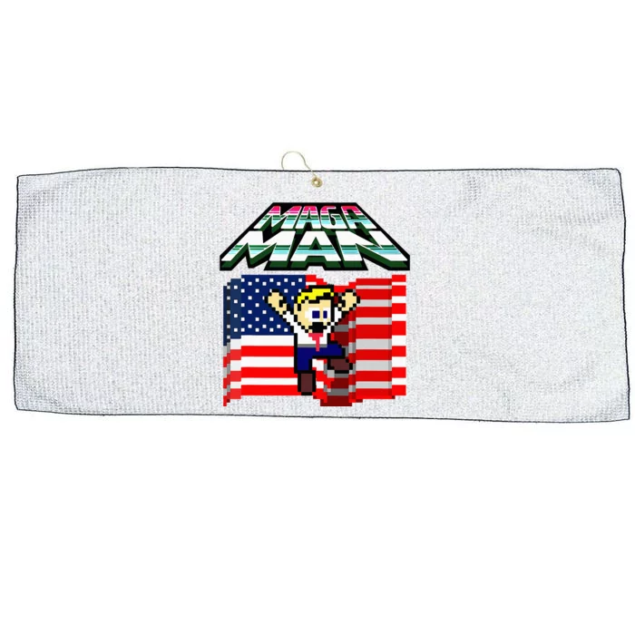 Election 2024 American Flag Maga Man Large Microfiber Waffle Golf Towel