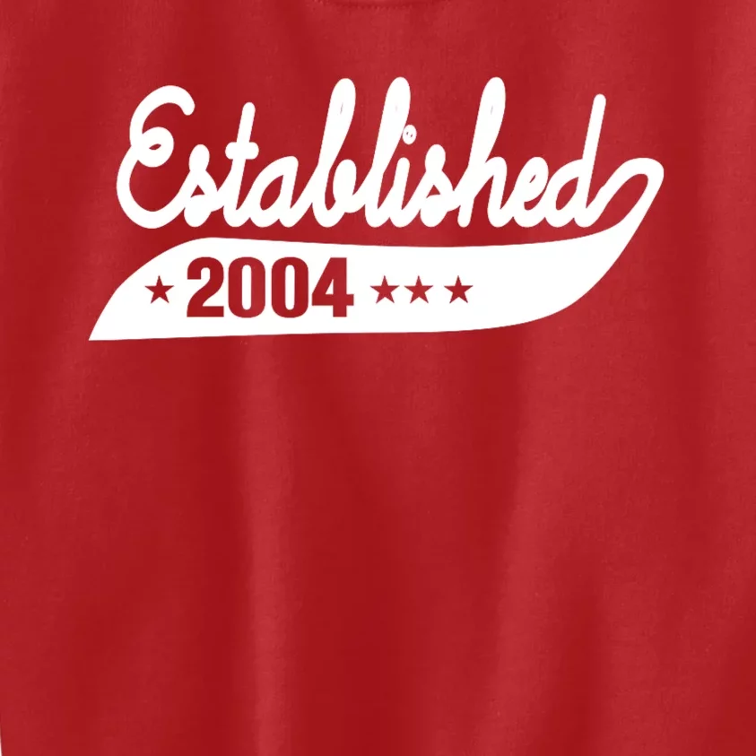 Established 2004 Funny Birthday Gift Ideas Kids Sweatshirt