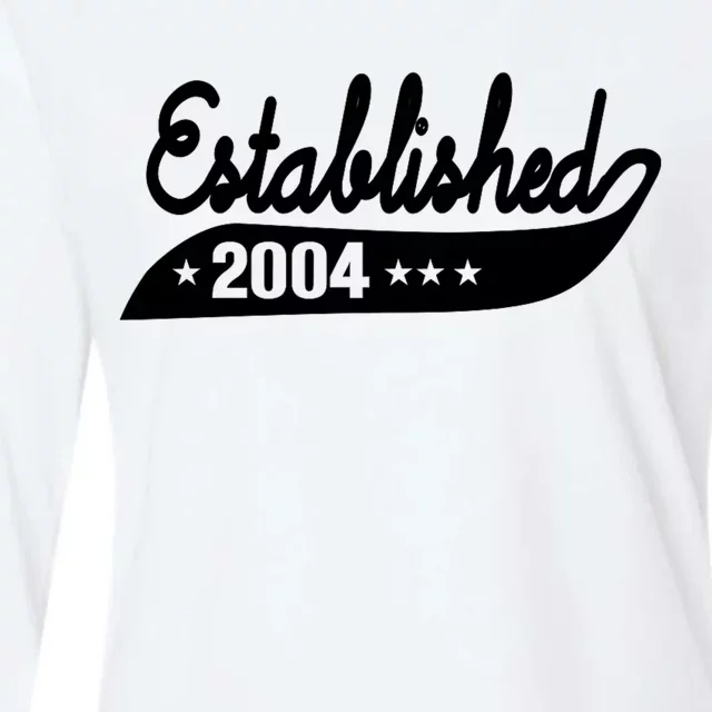 Established 2004 Funny Birthday Gift Ideas Womens Cotton Relaxed Long Sleeve T-Shirt