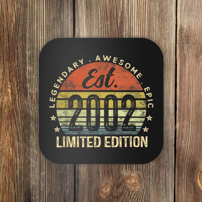 Est 2002 Limited Edition 21st Birthday Gifts 21 Year Old Coaster