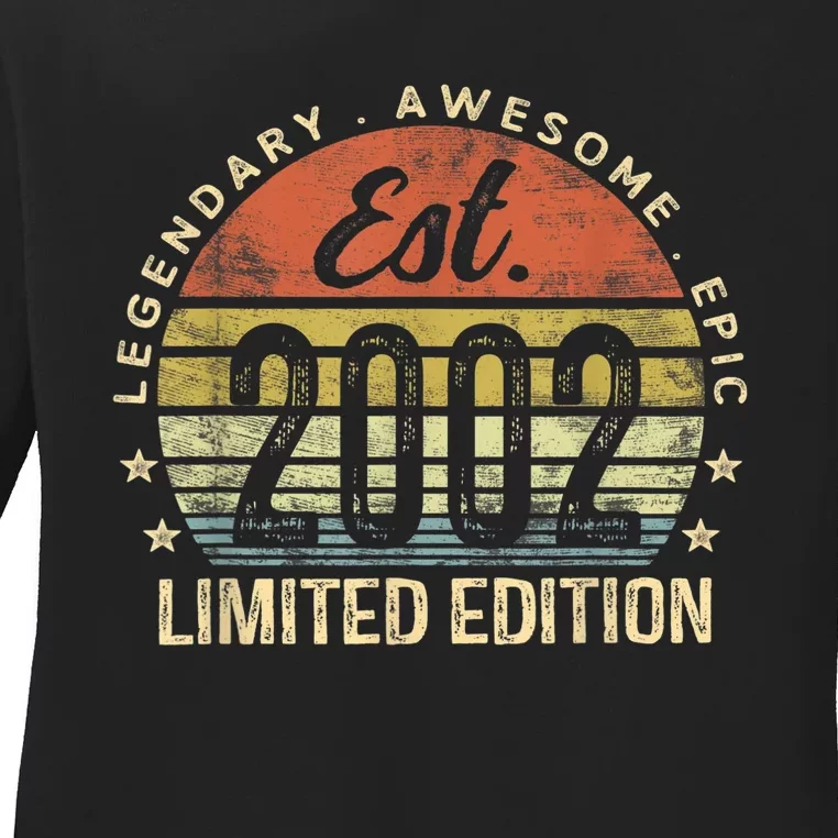 Est 2002 Limited Edition 21st Birthday Gifts 21 Year Old Ladies Long Sleeve Shirt