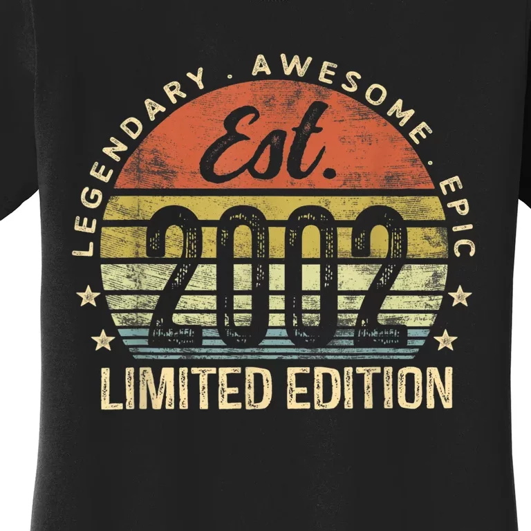 Est 2002 Limited Edition 21st Birthday Gifts 21 Year Old Women's T-Shirt