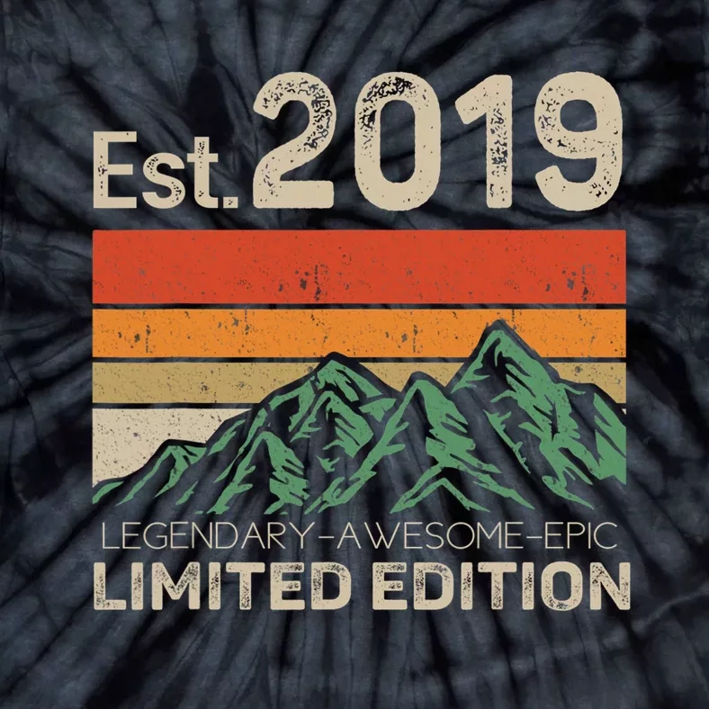 Est 2019 Legendary Awesome Epic Limited Edition 4th Birthday Tie-Dye T-Shirt