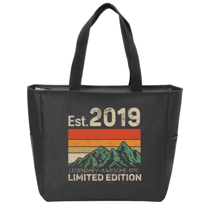 Est 2019 Legendary Awesome Epic Limited Edition 4th Birthday Zip Tote Bag